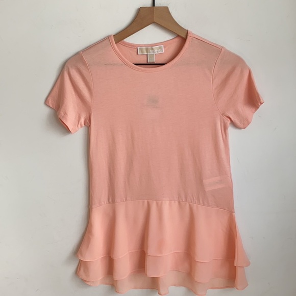 MICHAEL Michael Kors Petite Tiered Peplum-Hem Top - Picture 5 of 9